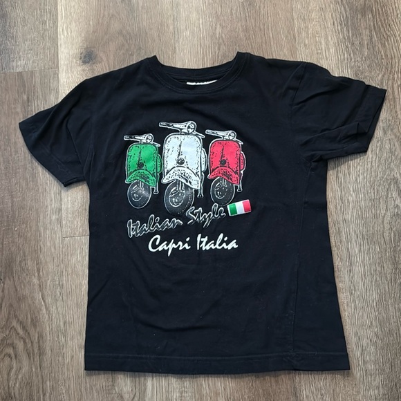 ZEUS Italian Style Tee Shirt with Italian Flag - Picture 1 of 5